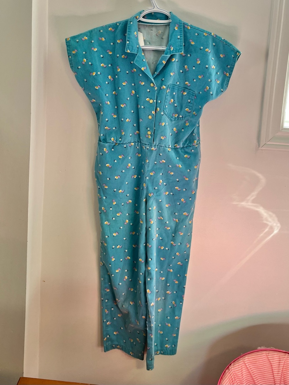 Womens Vintage Heavy Cotton Jumpsuit Size Medium